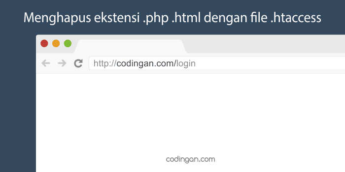 Menghapus ekstensi php html dengan htaccess